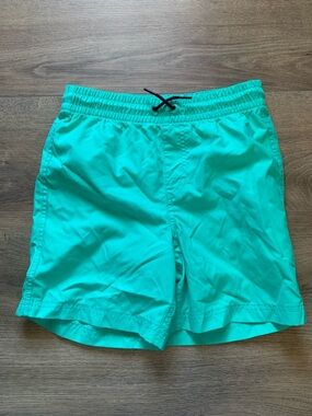 Old Navy Bright Teal Swim Trunks with Elastic Waist